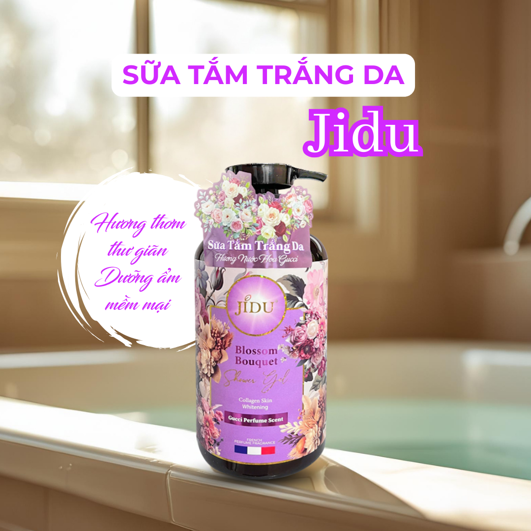 Sữa Tắm Nước Hoa JIDU 800ml – Làm Sạch, Dưỡng Ẩm, Lưu Hương Lâu, Da Mịn Mượt – Thiết Kế Sang Trọng