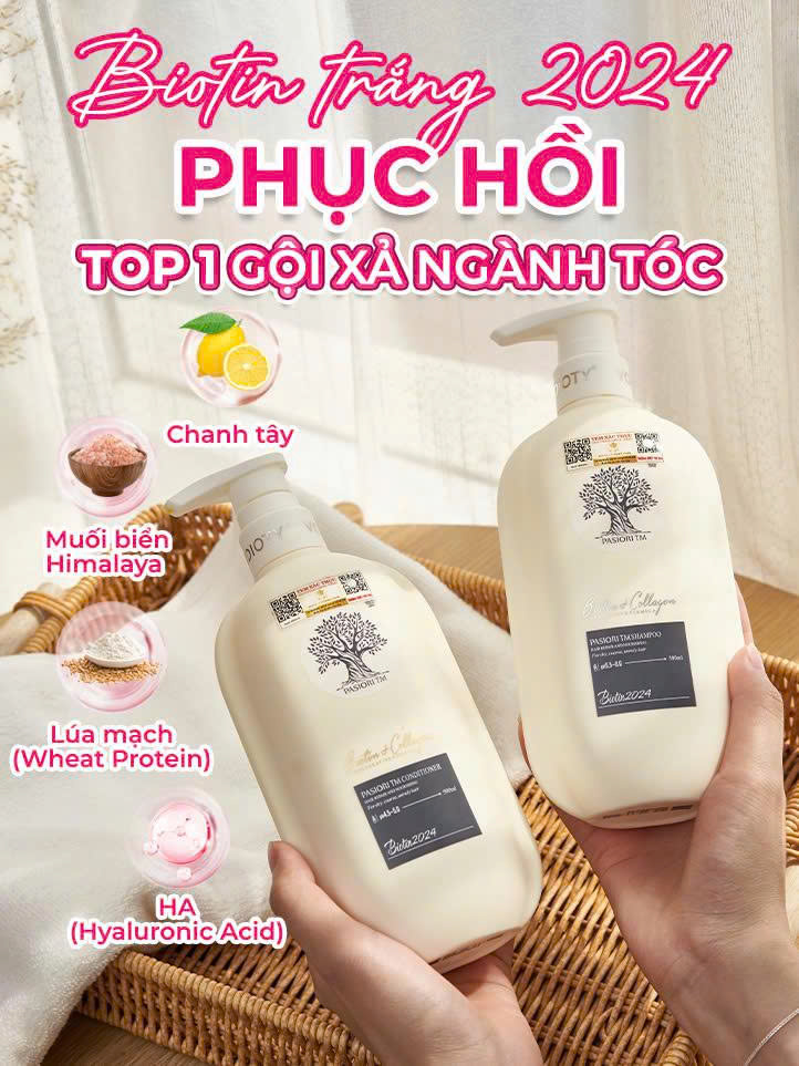 Cặp gội xả biotin collagen voudioty  2024