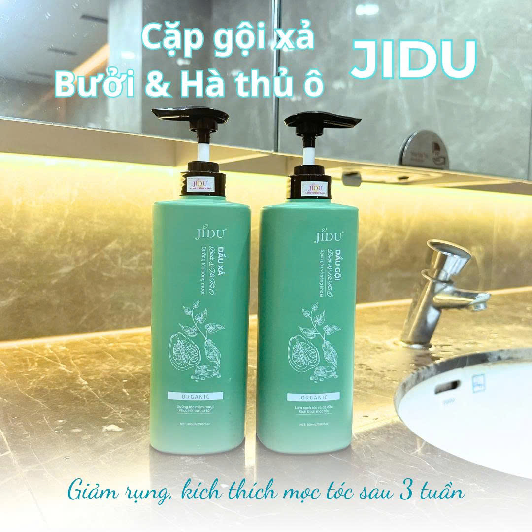 Cặp gội xả Biotin Collagen JIDU